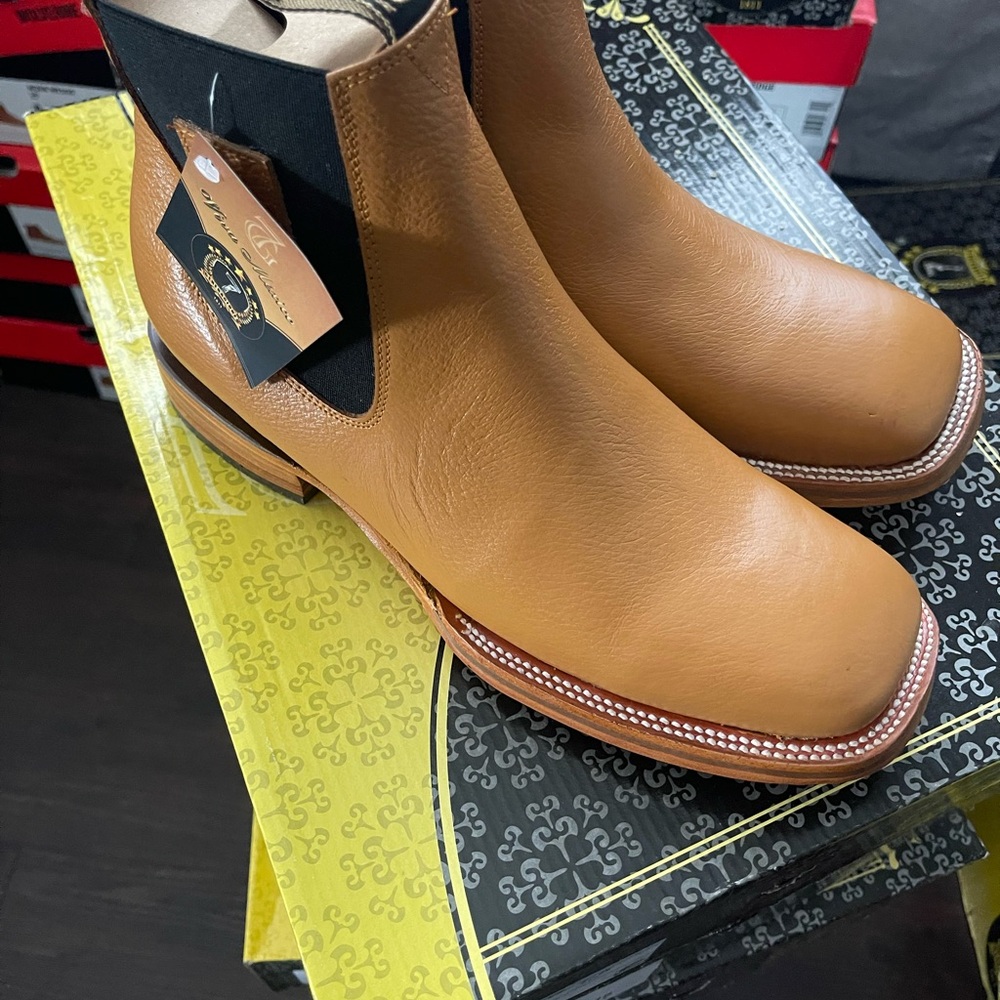 Tan Leather Men's Boots